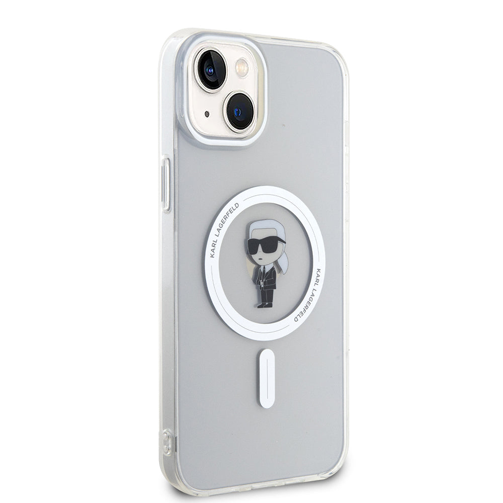 MagSafe-skal för Apple iPhone 15 Plus, Karl Lagerfeld, IML Ikonik Karl, Transparent
