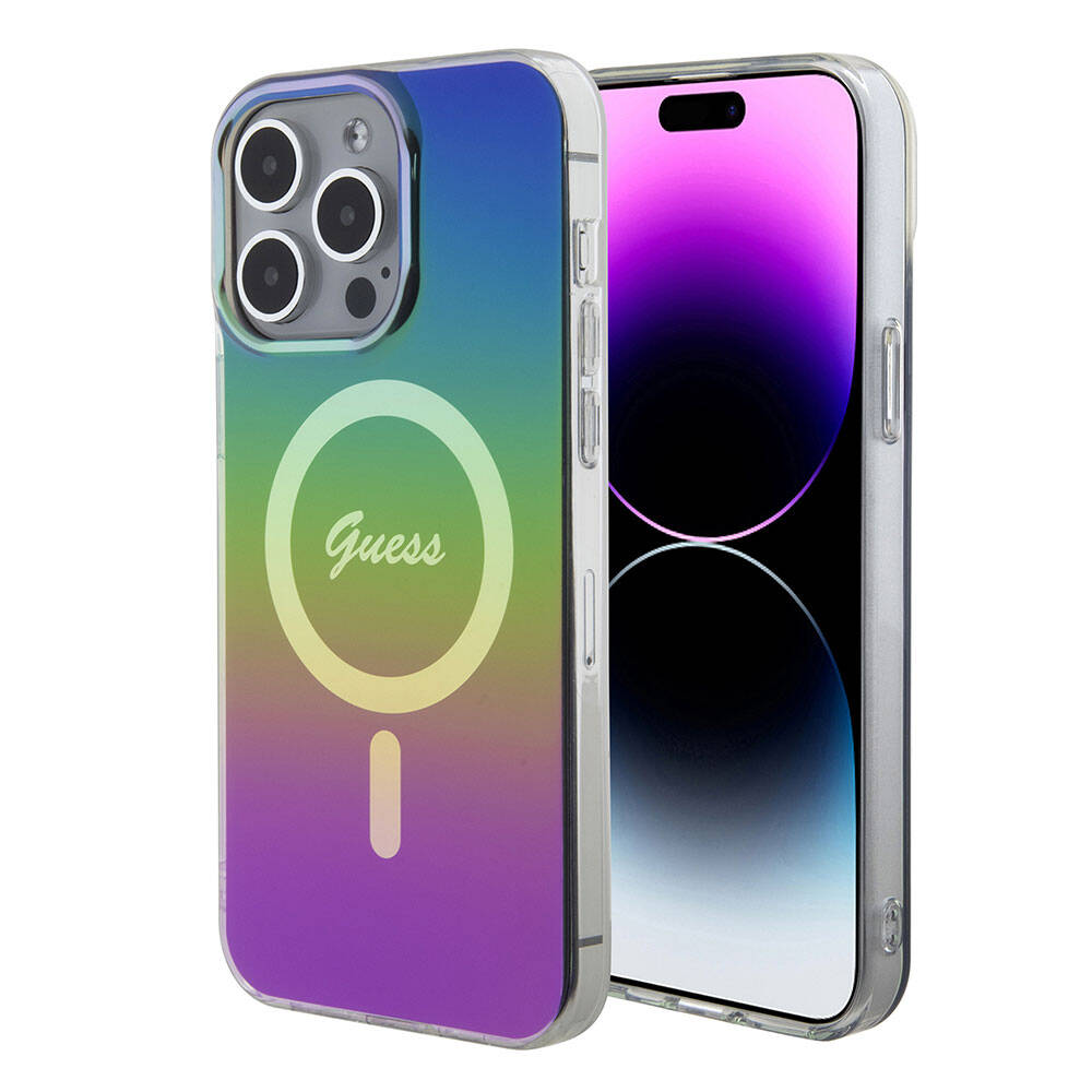 MagSafe-skal för Apple iPhone 15 Pro, Guess, IML Iridescent, Flerfärgad