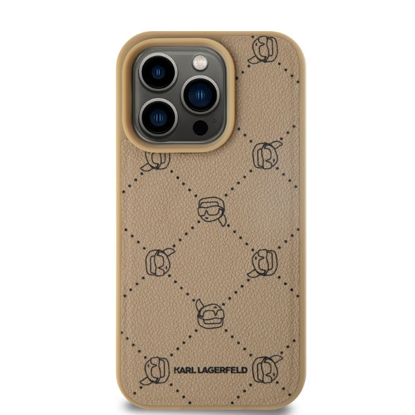 MagSafe Case for Apple iPhone 15 Pro, Karl Lagerfeld, Karl's Head, Beige