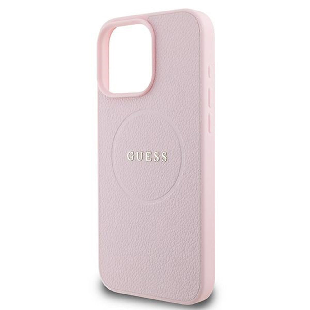 MagSafe-skal för Apple iPhone 15 Pro Max, Guess, Grained Gold Ring, Rosa