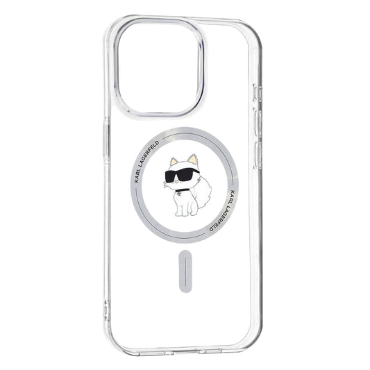 MagSafe-skal för Apple iPhone 15 Pro Max, Karl Lagerfeld, IML Choupette, Transparent