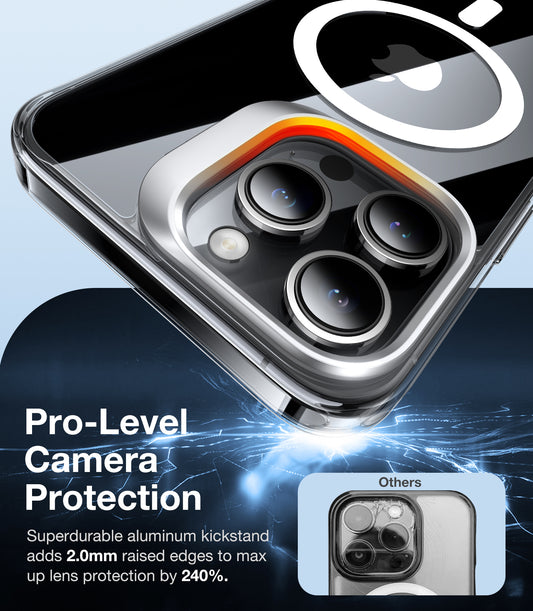 MagSafe-skal för Apple iPhone 15 Pro, Torras, Lstand, Transparent