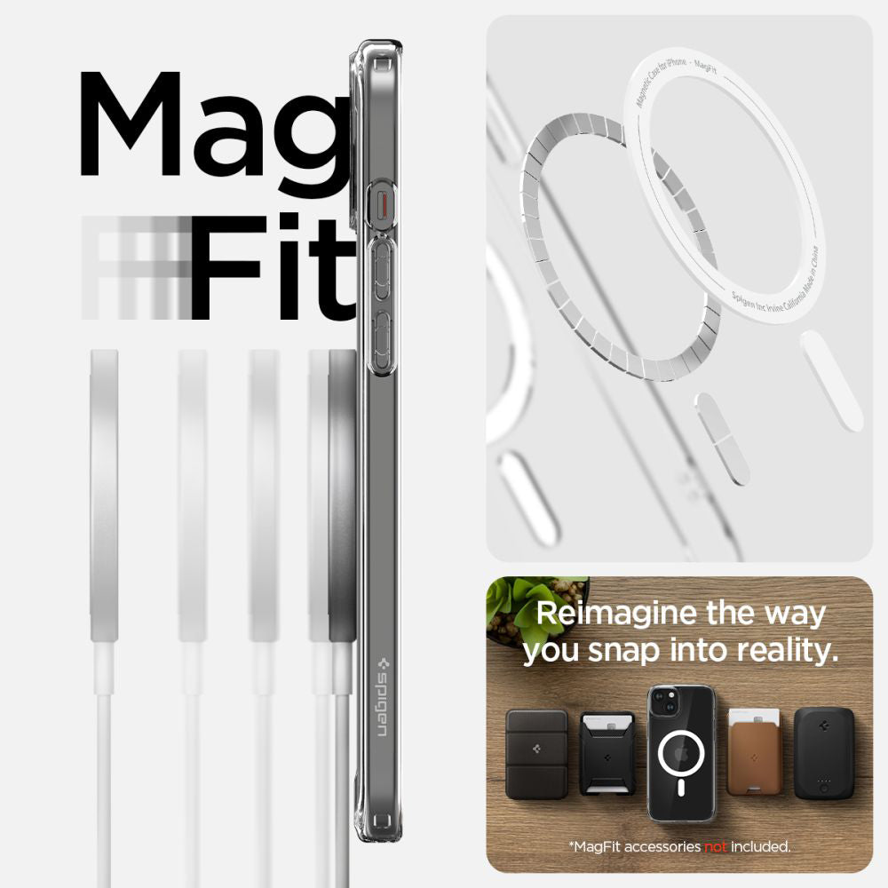 MagSafe-fodral för Apple iPhone 15, Spigen, Ultra Hybrid, Vit ACS06802