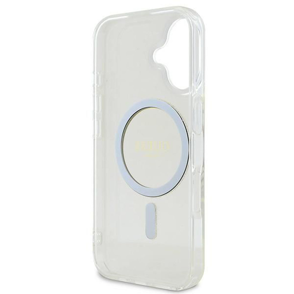 MagSafe-skal för Apple iPhone 16, Guess, IML Glitter Circle, Transparent