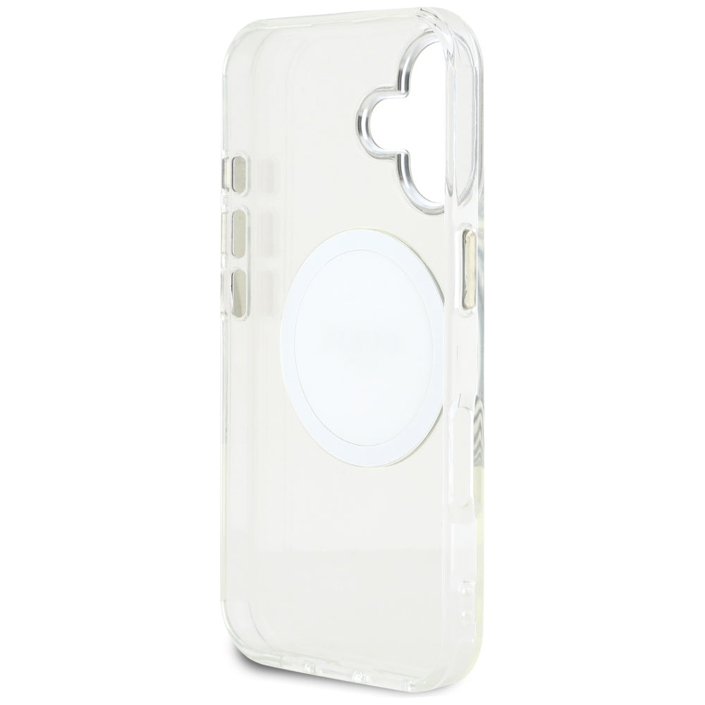 MagSafe-skal för Apple iPhone 16, Guess, IML Metal Colored Circle, Vit