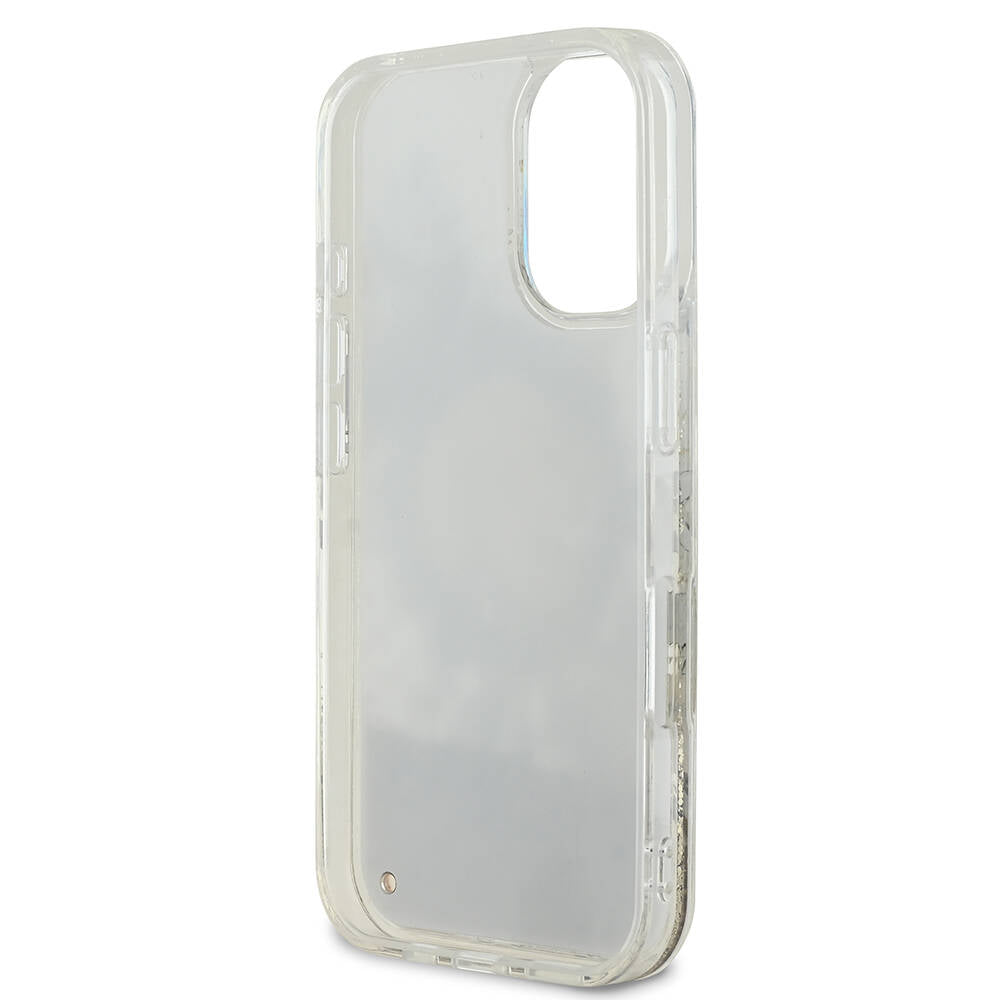 MagSafe-skal för Apple iPhone 16, Guess, Liquid Glitter Flower, Rosa