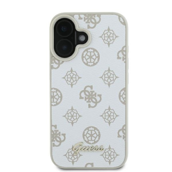 MagSafe-skal för Apple iPhone 16, Guess, Peony Script, Vit