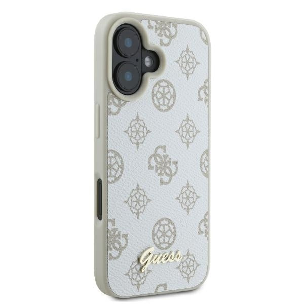 MagSafe-skal för Apple iPhone 16, Guess, Peony Script, Vit
