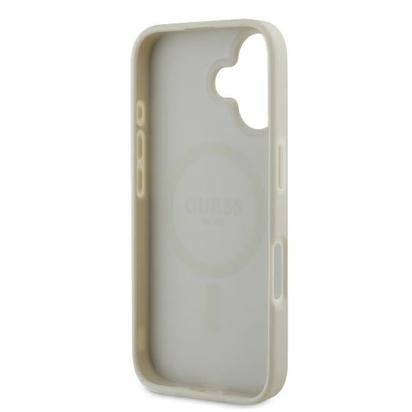 MagSafe-skal för Apple iPhone 16, Guess, Peony Script, Vit
