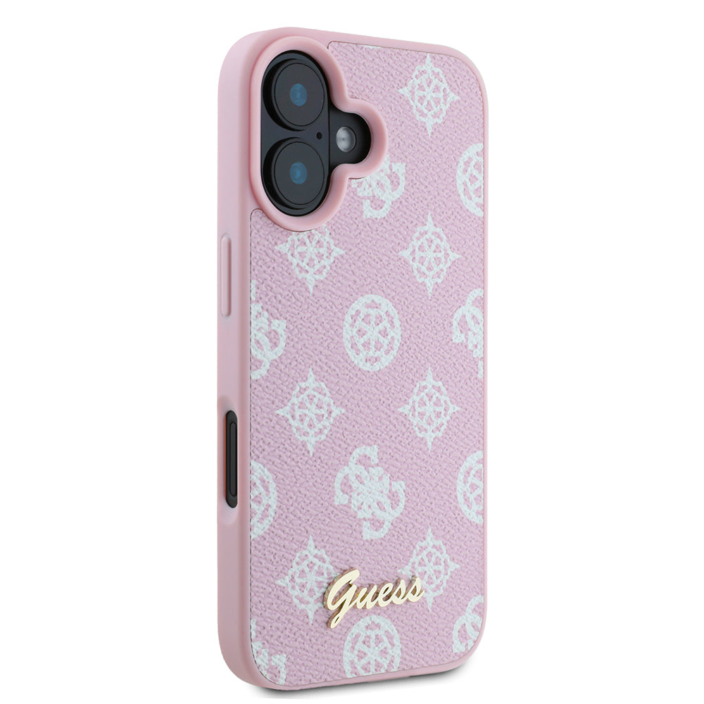 MagSafe-skal för Apple iPhone 16, Guess, Peony Script, Rosa