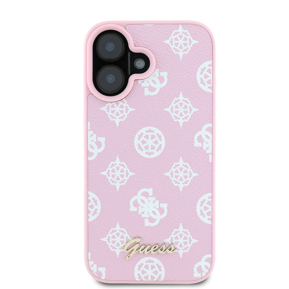 MagSafe-skal för Apple iPhone 16, Guess, Peony Script, Rosa