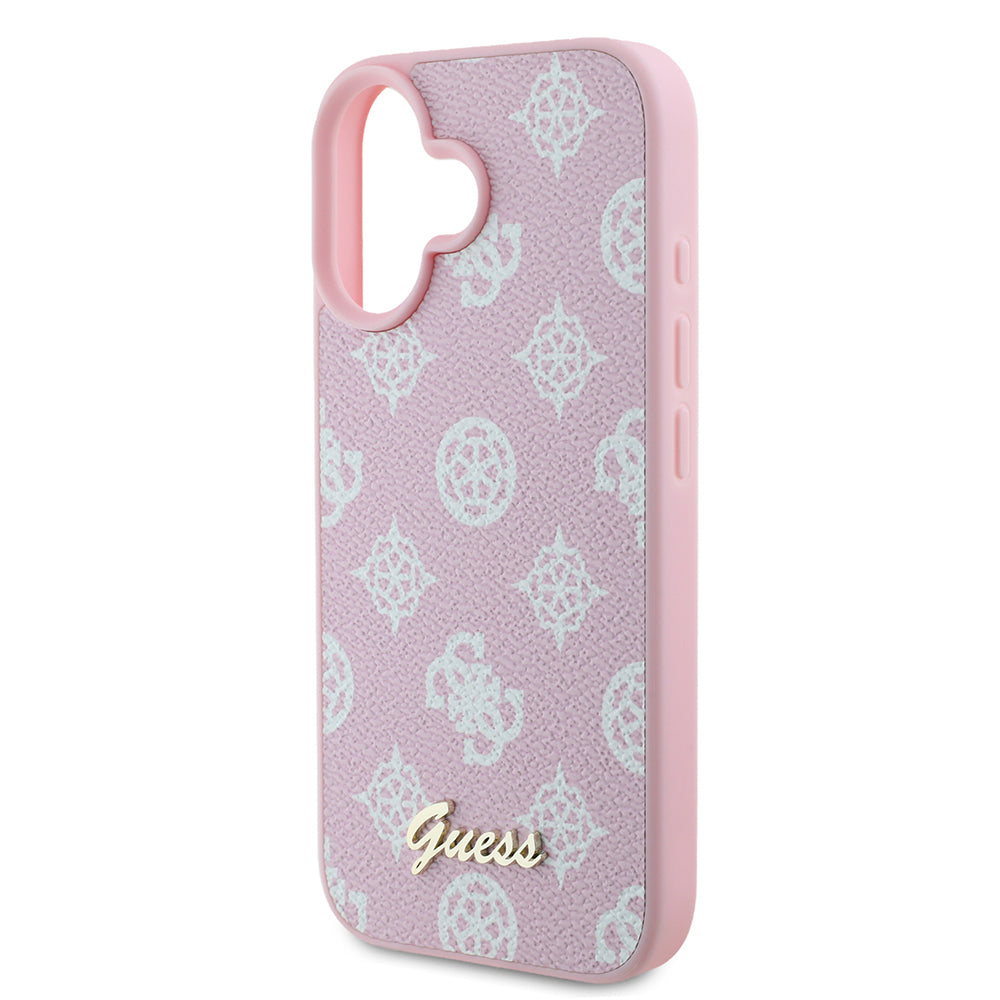 MagSafe-skal för Apple iPhone 16, Guess, Peony Script, Rosa