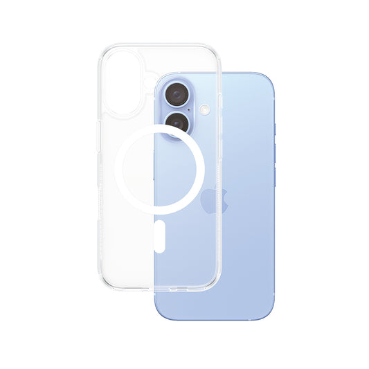MagSafe-skal för Apple iPhone 16, PanzerGlass, HardCase, Transparent Vit