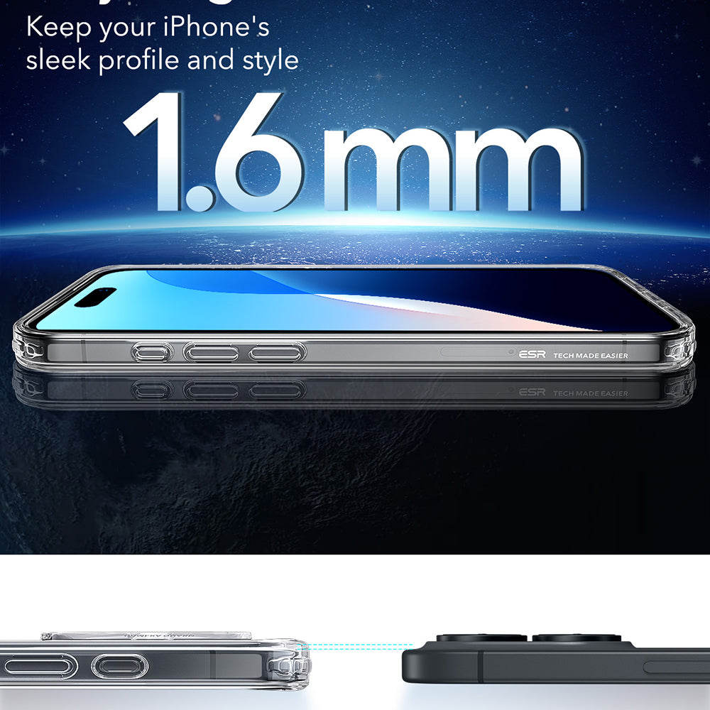 MagSafe-skal för Apple iPhone 16 Plus, ESR, Classic Hybrid, Transparent