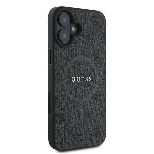 MagSafe Case for Apple iPhone 16 Plus, Guess, 4G Ring Classic Logo, Black