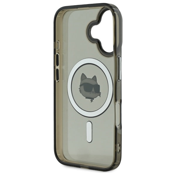 MagSafe-skal för Apple iPhone 16 Plus, Karl Lagerfeld, IML Metal Choupette's Head, Svart