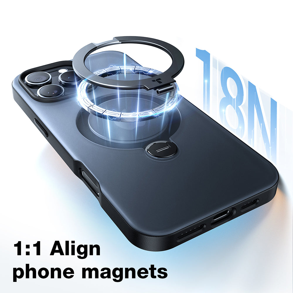 MagSafe-skal för Apple iPhone 16 Plus, Torras, Ostand Spin, Transparent