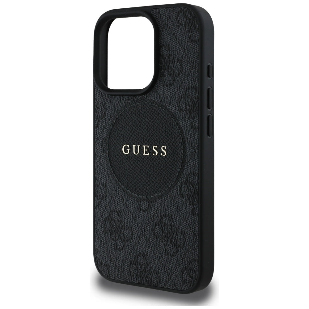 MagSafe-skal för Apple iPhone 16 Pro, Guess, 4G Circle Classic Logo, Svart