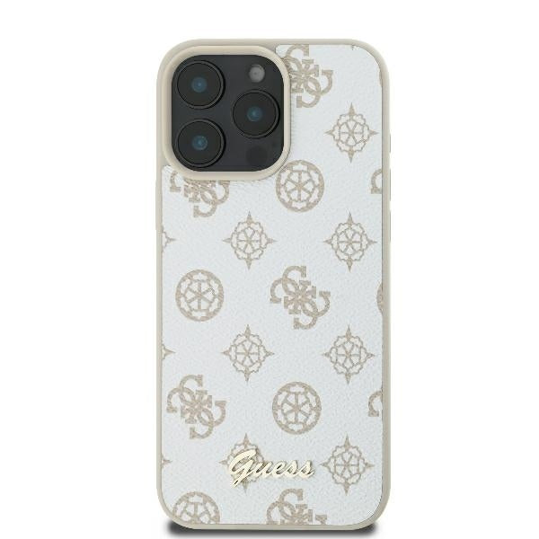 MagSafe-skal för Apple iPhone 16 Pro, Guess, Peony Script, Vit