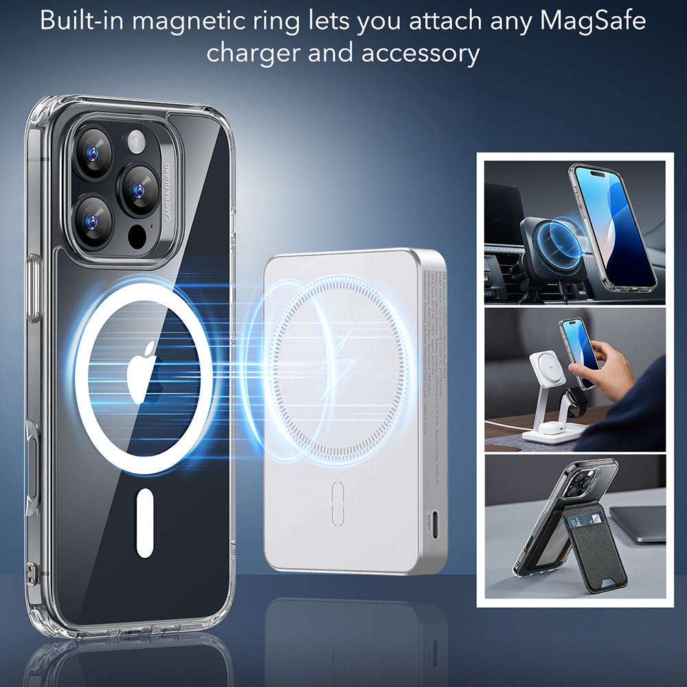 MagSafe-skal för Apple iPhone 16 Pro Max, ESR, Classic Hybrid, Transparent