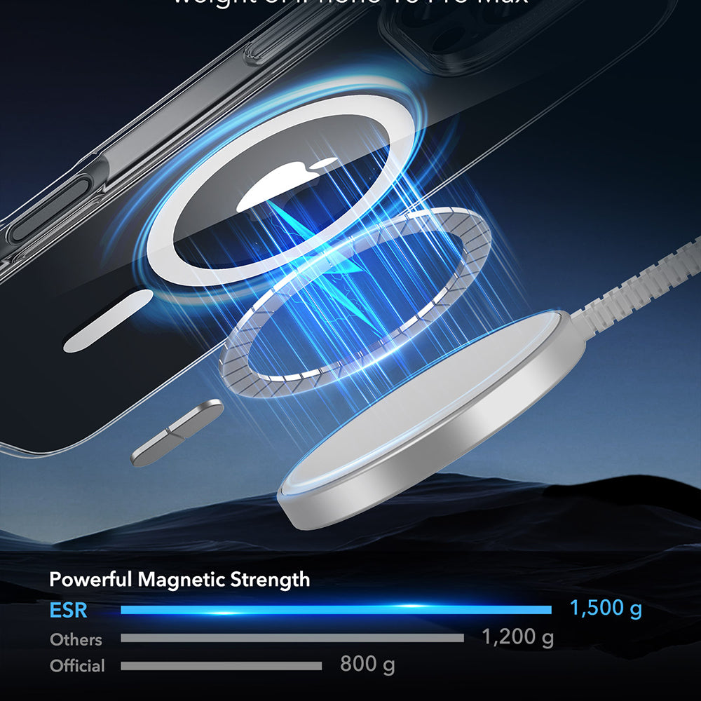 MagSafe-skal för Apple iPhone 16 Pro Max, ESR, Classic Hybrid, Transparent