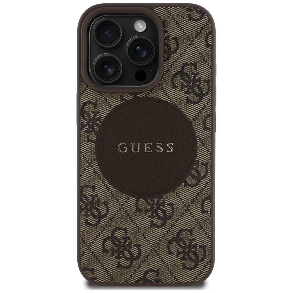 MagSafe-skal för Apple iPhone 16 Pro Max, Guess, 4G Circle Classic Logo, Brun