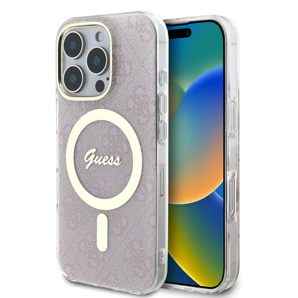 MagSafe-skal för Apple iPhone 16 Pro Max, Guess, IML 4G, Rosa