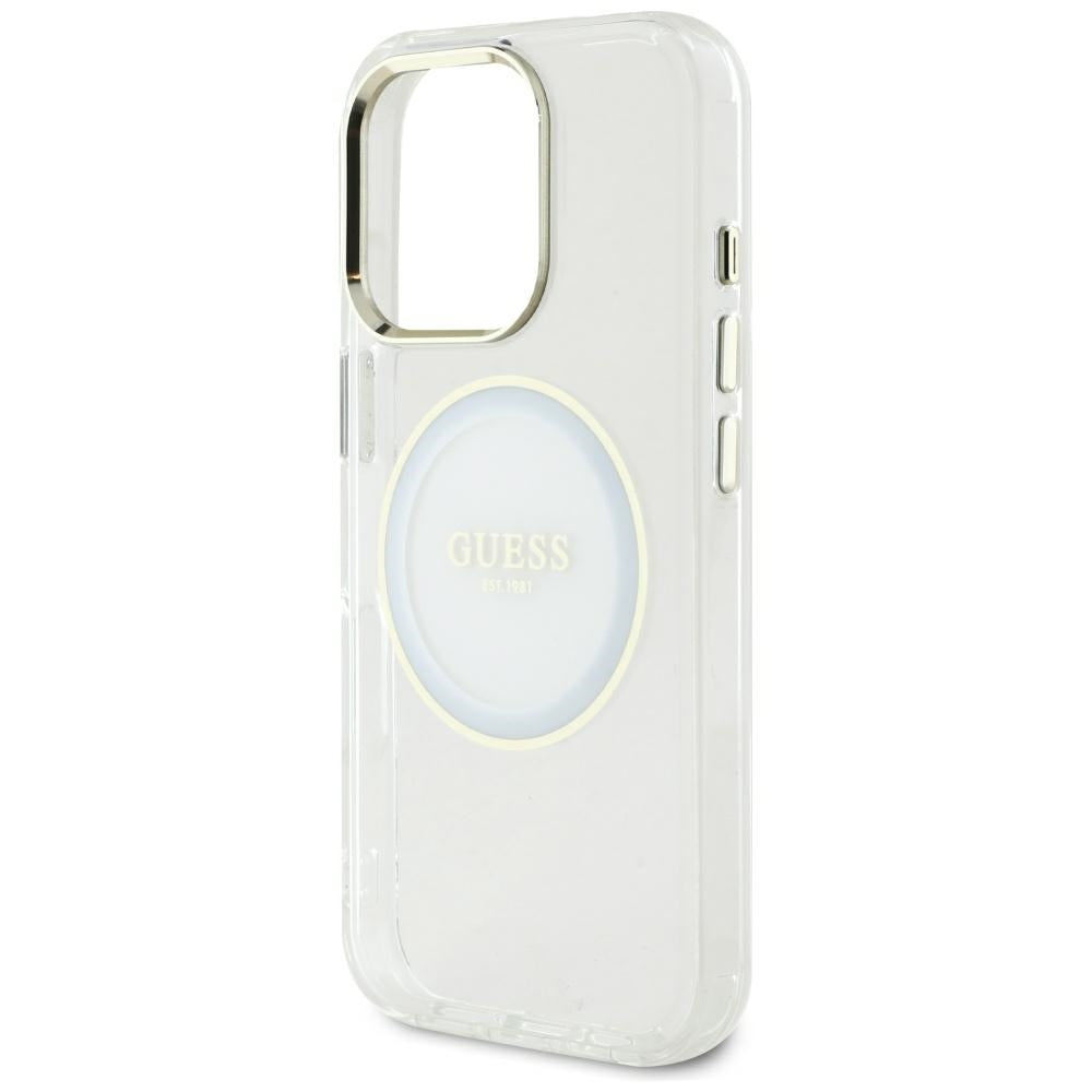 MagSafe-skal för Apple iPhone 16 Pro Max, Guess, IML Metal Colored Circle, Vit