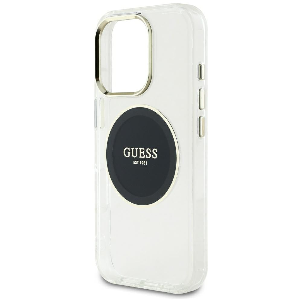 MagSafe-skal för Apple iPhone 16 Pro Max, Guess, IML Metal Colored Circle, Svart
