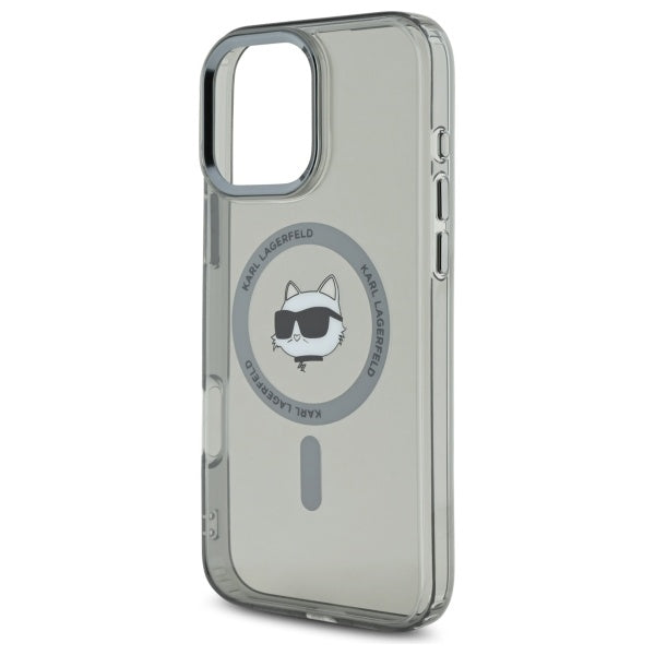 MagSafe-skal för Apple iPhone 16 Pro Max, Karl Lagerfeld, IML Metal Choupette's Head, Svart