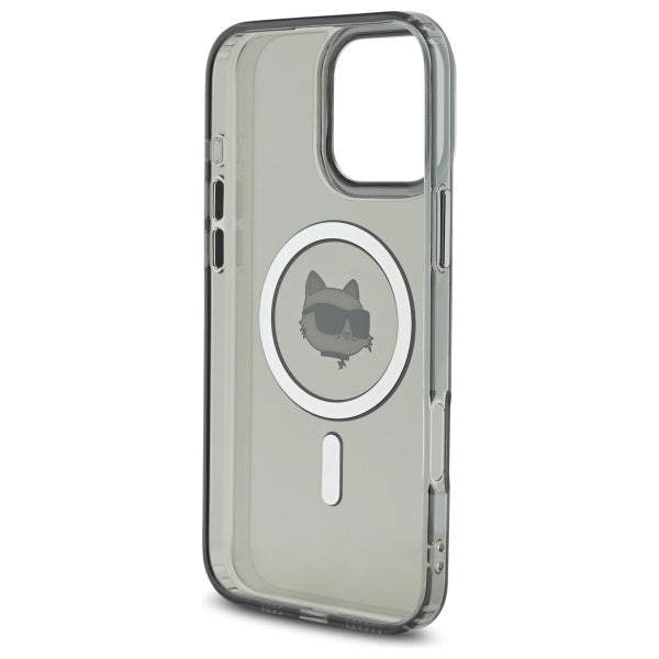 MagSafe-skal för Apple iPhone 16 Pro Max, Karl Lagerfeld, IML Metal Choupette's Head, Svart