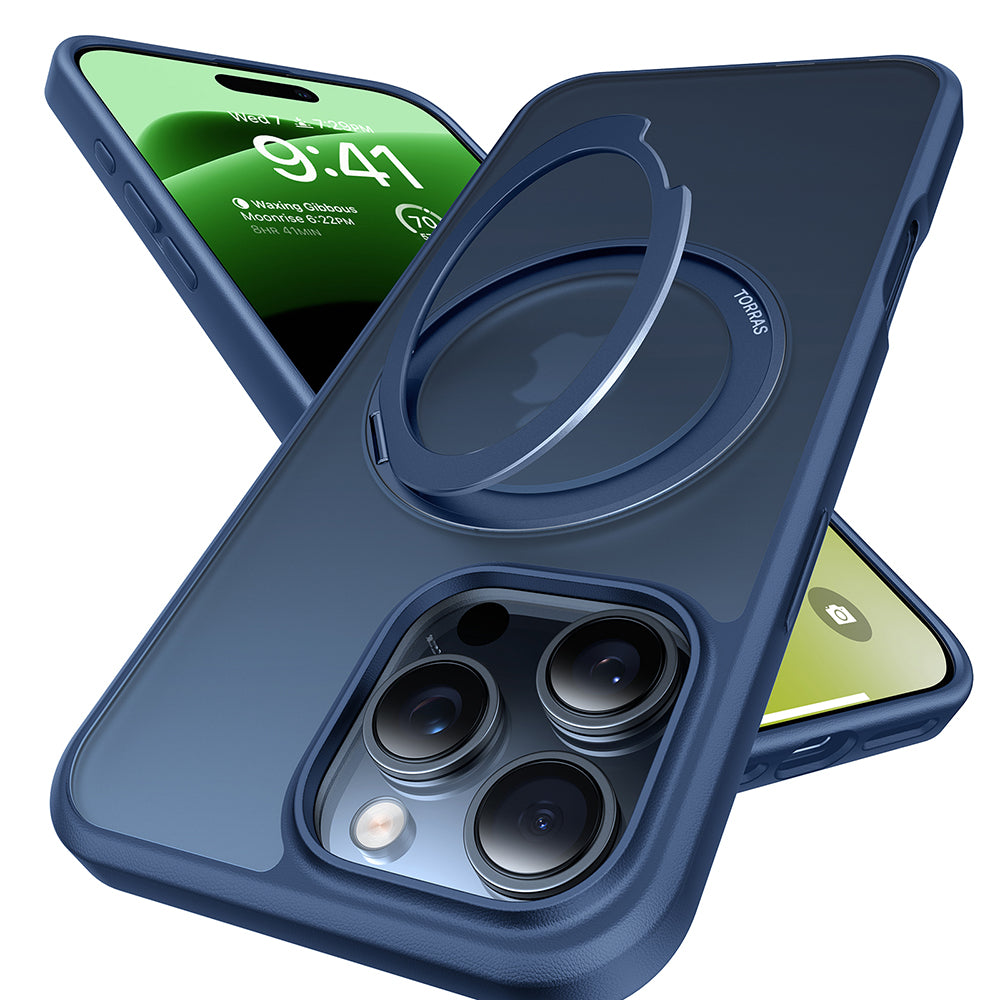 MagSafe-skal för Apple iPhone 16 Pro Max, Torras, Ostand Pro, Marinblå