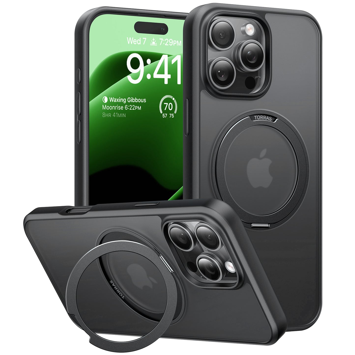 MagSafe-skal för Apple iPhone 16 Pro Max, Torras, Ostand Pro, Svart