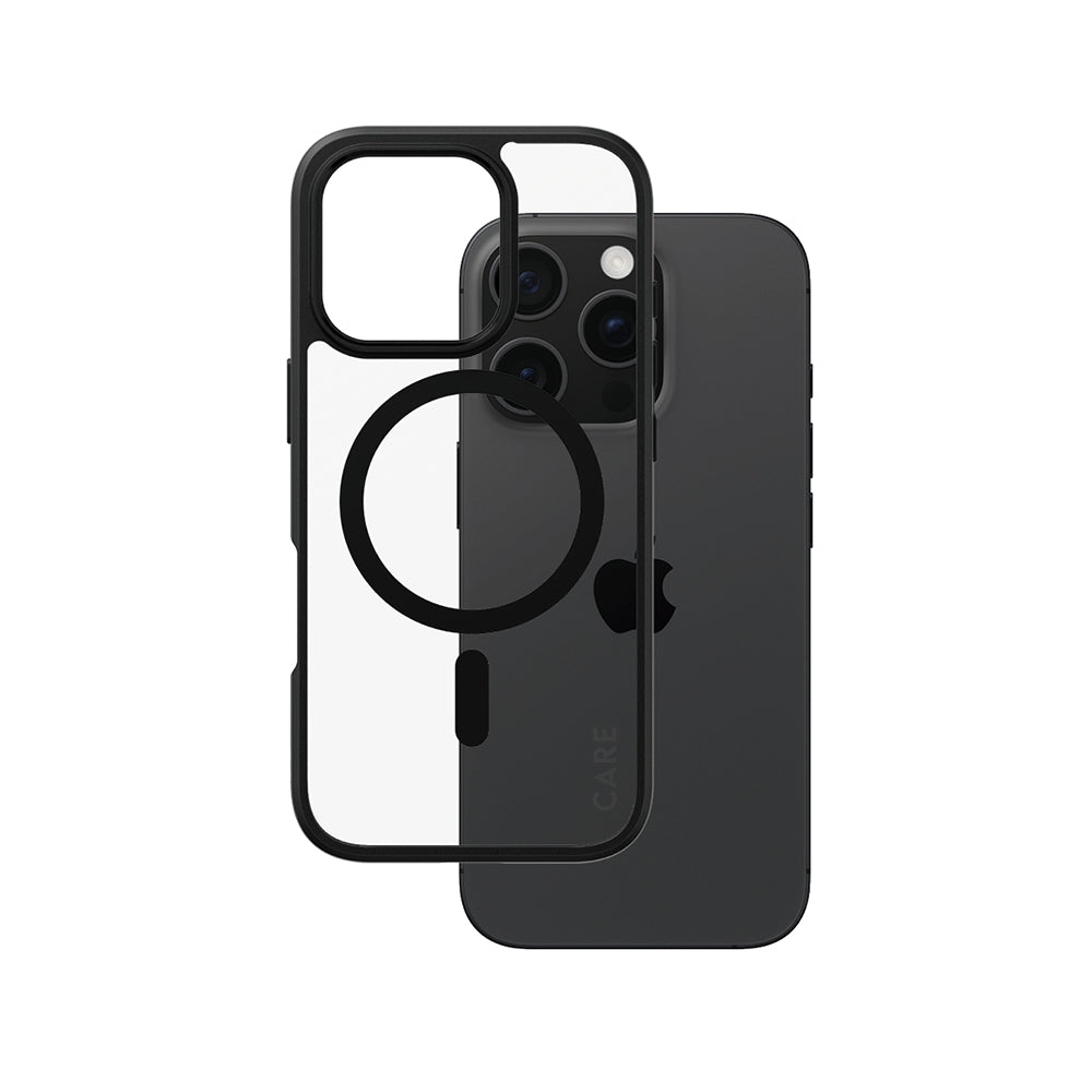 MagSafe-skal för Apple iPhone 16 Pro, PanzerGlass, Care Urban Combat, Svart Transparent
