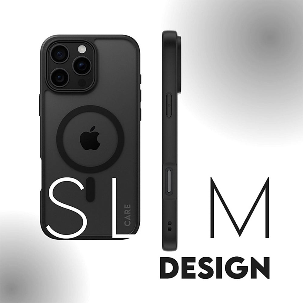 MagSafe-skal för Apple iPhone 16 Pro, PanzerGlass, Frame, Svart Transparent