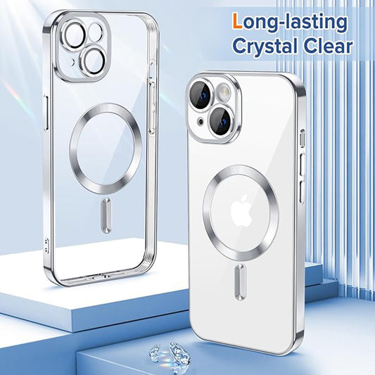 MagSafe-fodral för Apple iPhone 16, Techsuit, Luxury Crystal, Svart