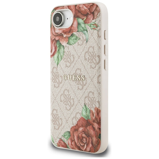 MagSafe-skal för Apple iPhone 16e, Guess, 4G Flowers Print, Rosa