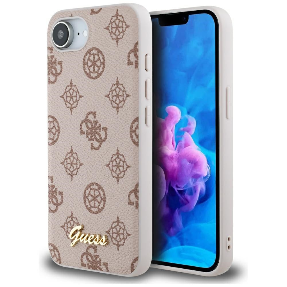 MagSafe-skal för Apple iPhone 17e / 16e, Guess, Peony Script, Brun