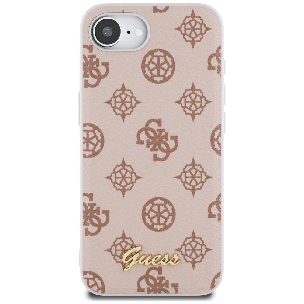 MagSafe-skal för Apple iPhone 17e / 16e, Guess, Peony Script, Brun