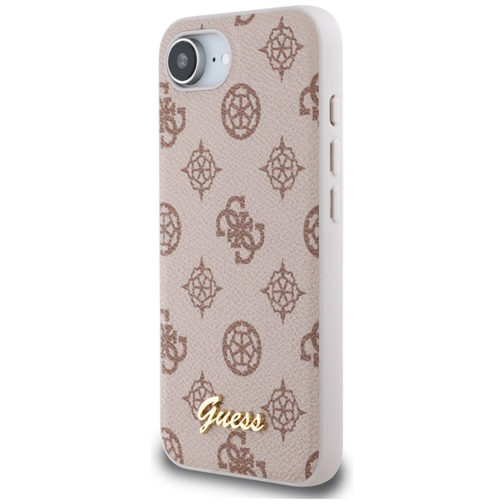 MagSafe-skal för Apple iPhone 17e / 16e, Guess, Peony Script, Brun