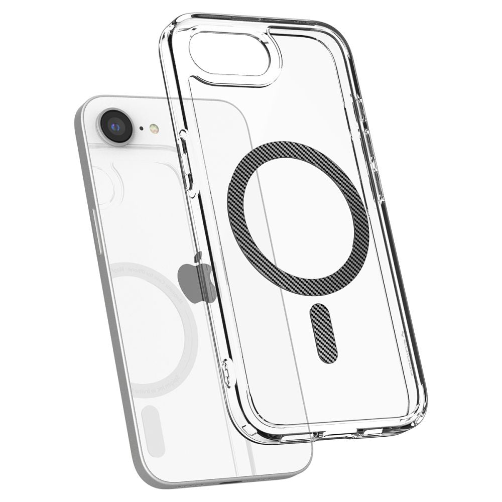 MagSafe-fodral för Apple iPhone 17e / 16e, Spigen, Ultra Hybrid Carbon, Transparent ACS09140