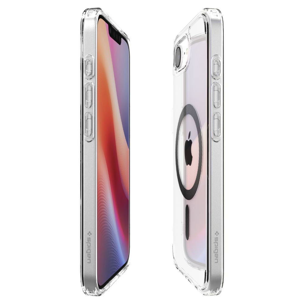 MagSafe-fodral för Apple iPhone 17e / 16e, Spigen, Ultra Hybrid Carbon, Transparent ACS09140