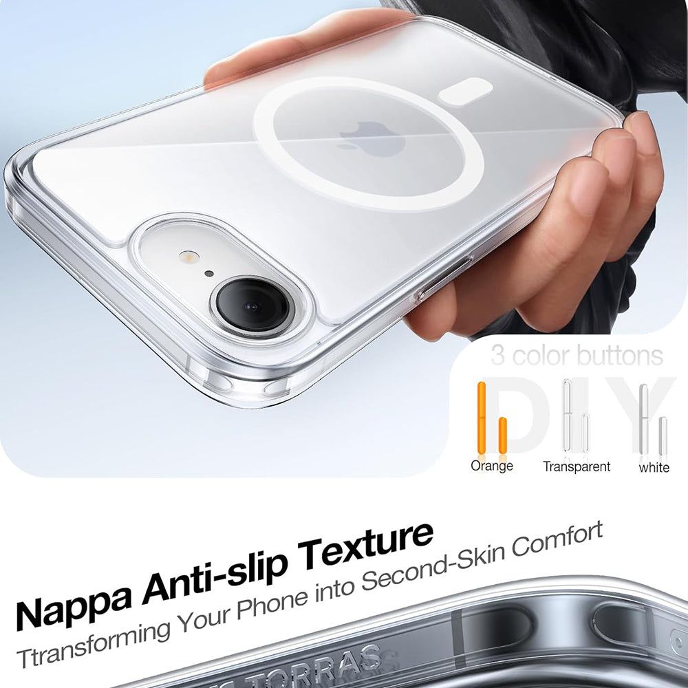 MagSafe-skal för Apple iPhone 17e / 16e, Torras, Guardian, Transparent