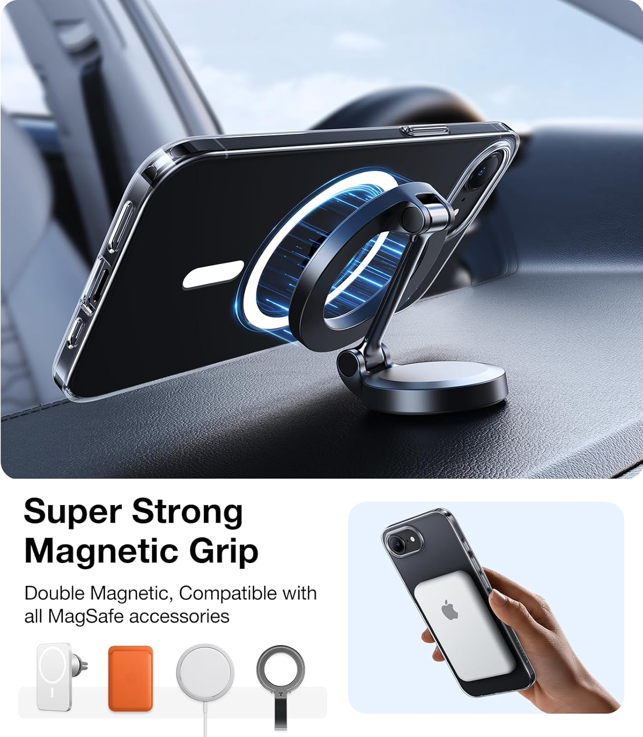 MagSafe Case for Apple iPhone 17e / 16e, Torras, OriginFit, Transparent