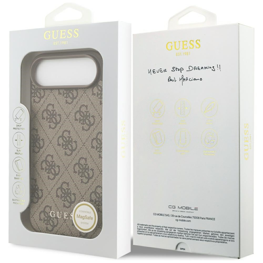 MagSafe-fodral för Apple iPhone 17 Air, Guess, 4G Charm Cradle, Brun