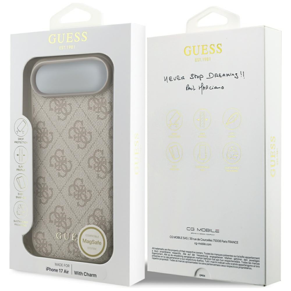 MagSafe-skal för Apple iPhone 17 Air, Guess, 4G Charm Cradle, Rosa