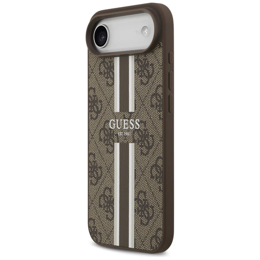 MagSafe-skal för Apple iPhone 17 Air, Guess, 4G Printed Stripes, Brun