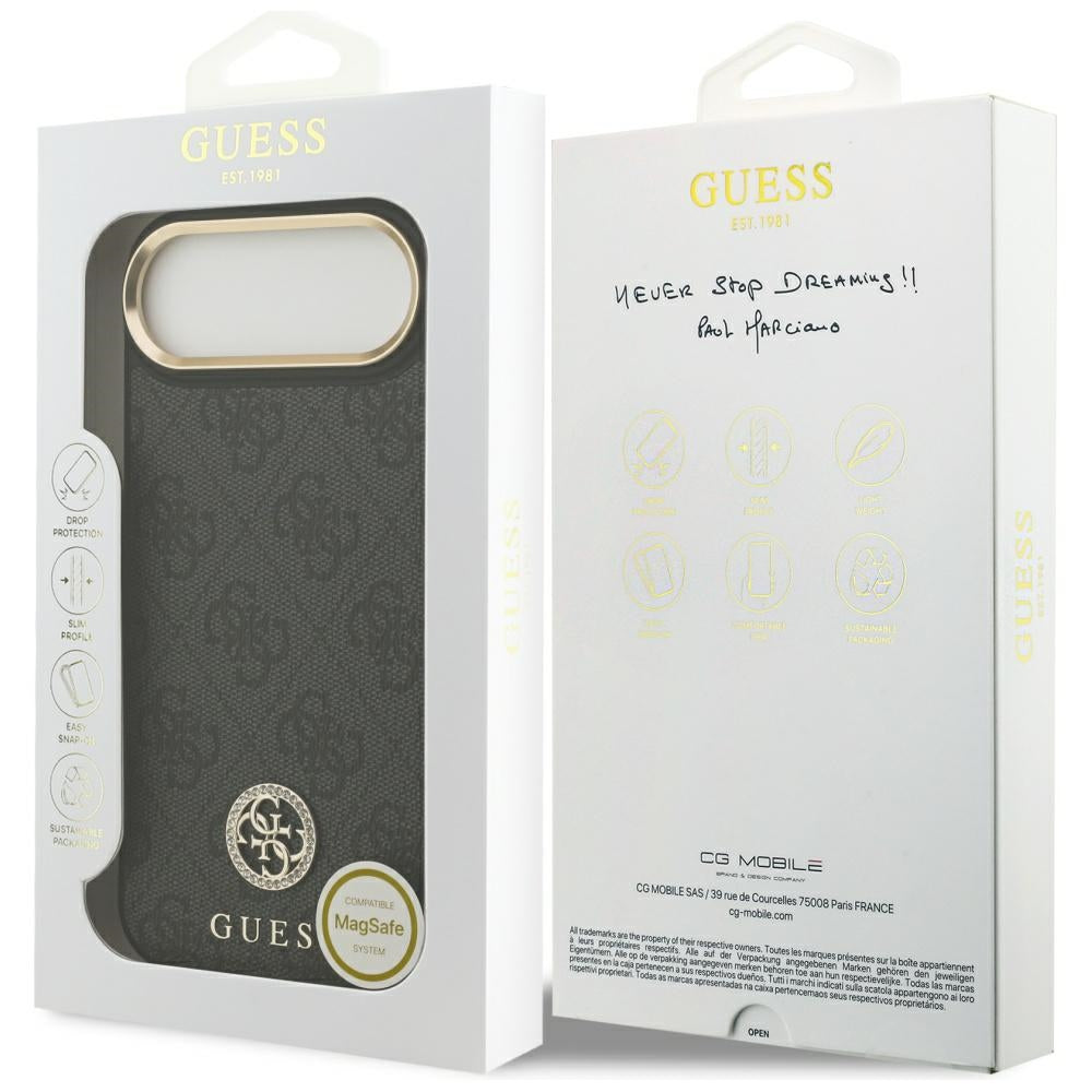 MagSafe-skal för Apple iPhone 17 Air, Guess, 4G Strass Logo, Svart