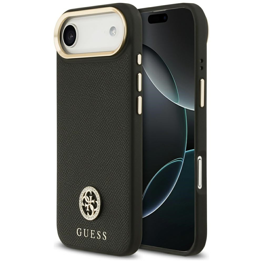 MagSafe-skal för Apple iPhone 17 Air, Guess, Grained Strass Logo, Svart