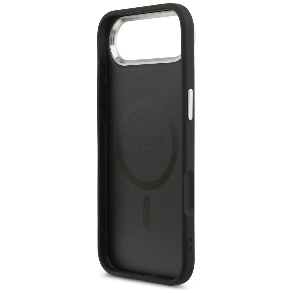 MagSafe Case for Apple iPhone 17 Air, Guess, Triangle Logo, Black Silver